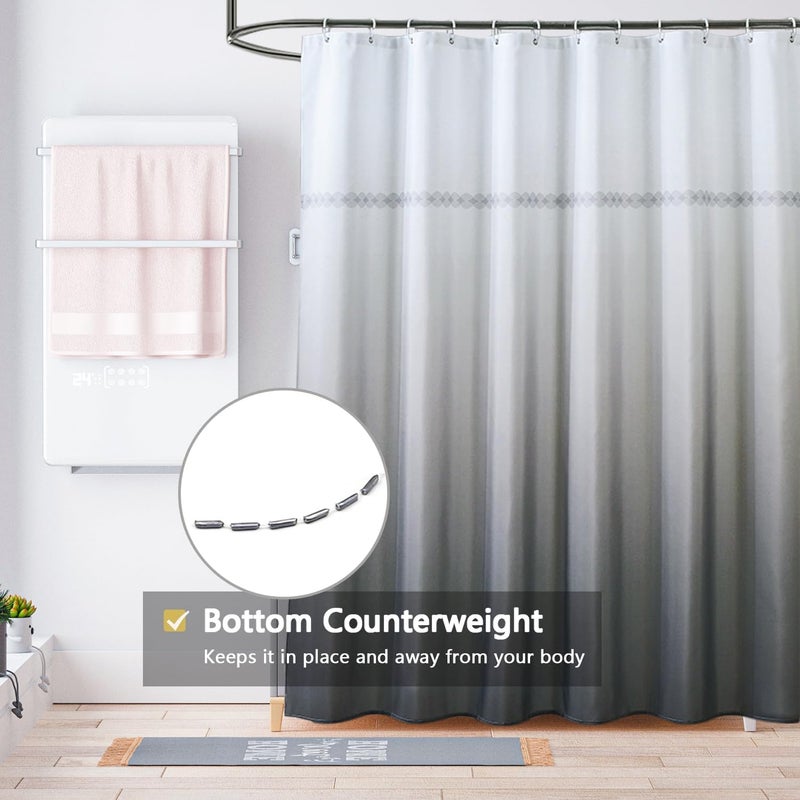LLSCL Fabric Shower Curtain Liner with Magnets, Waterproof Hotel Quality, 72 x 72 Machine Washable - Image 4